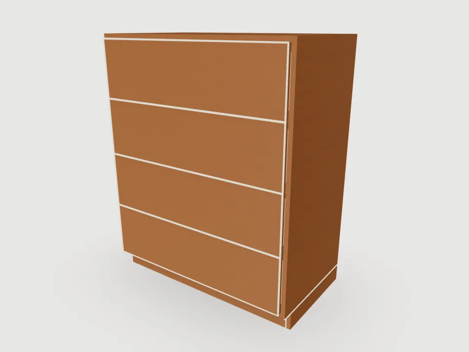 3D render of Chest of drawers