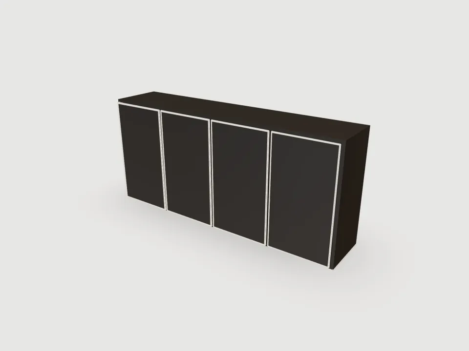 3D render of Kitchen wall cabinets