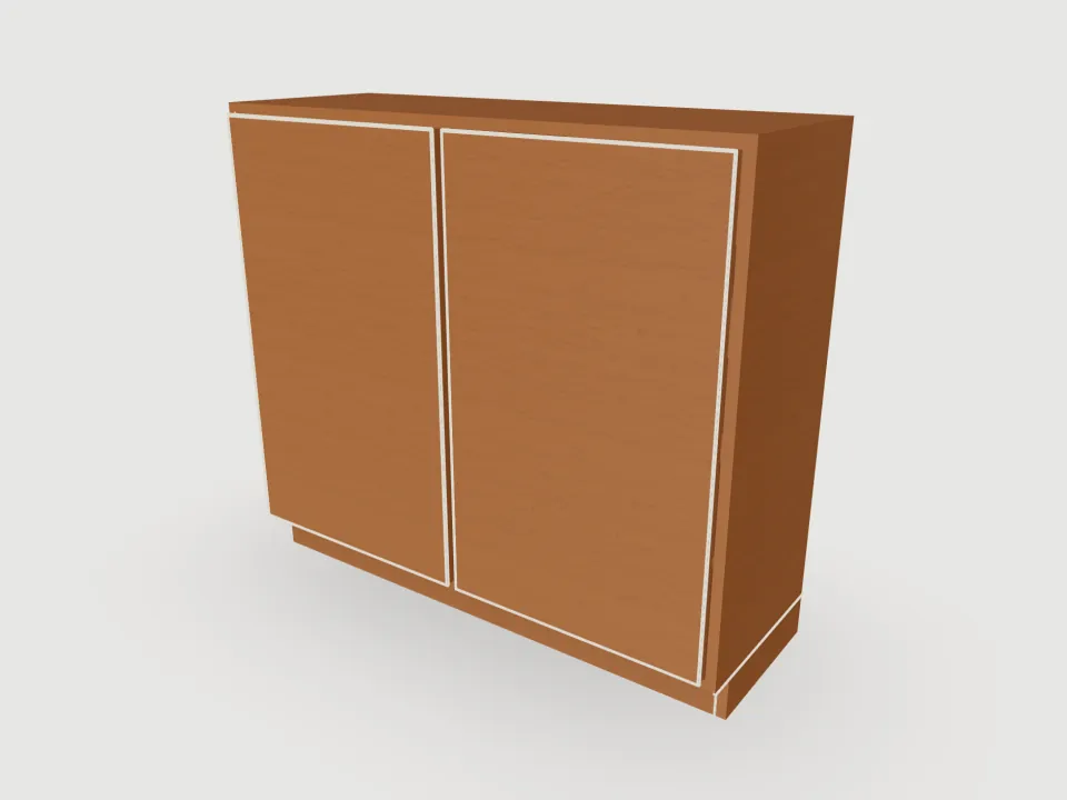 3D render of Hallway shoe cabinet