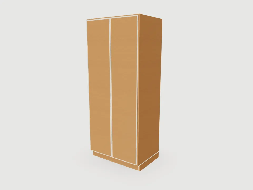 3D render of Narrow wardrobe